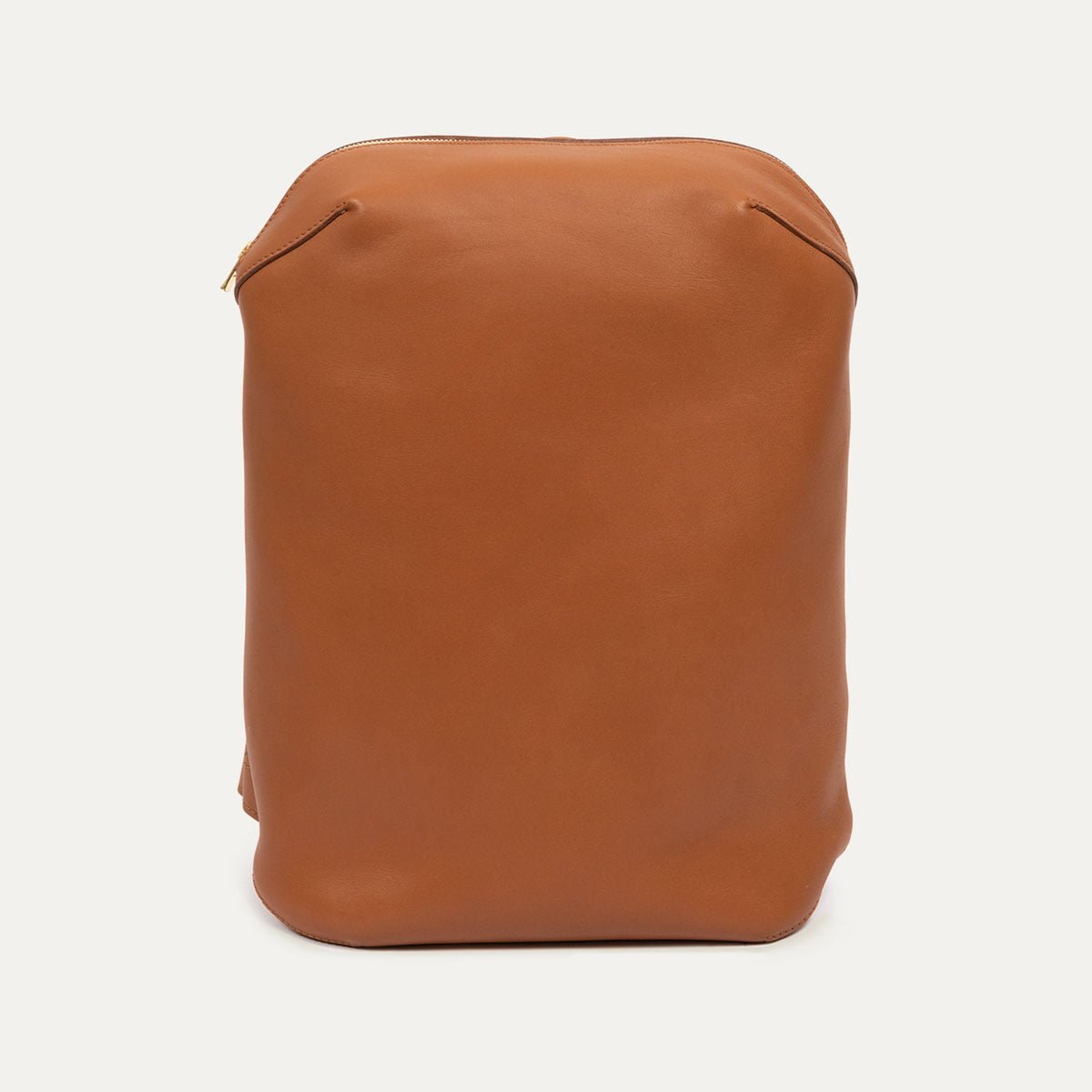 4-sac-a-dos-iner-capsule-cuir-camel-feutre-ecru-face sac à dos iner capsule cuir camel feutre ecru face