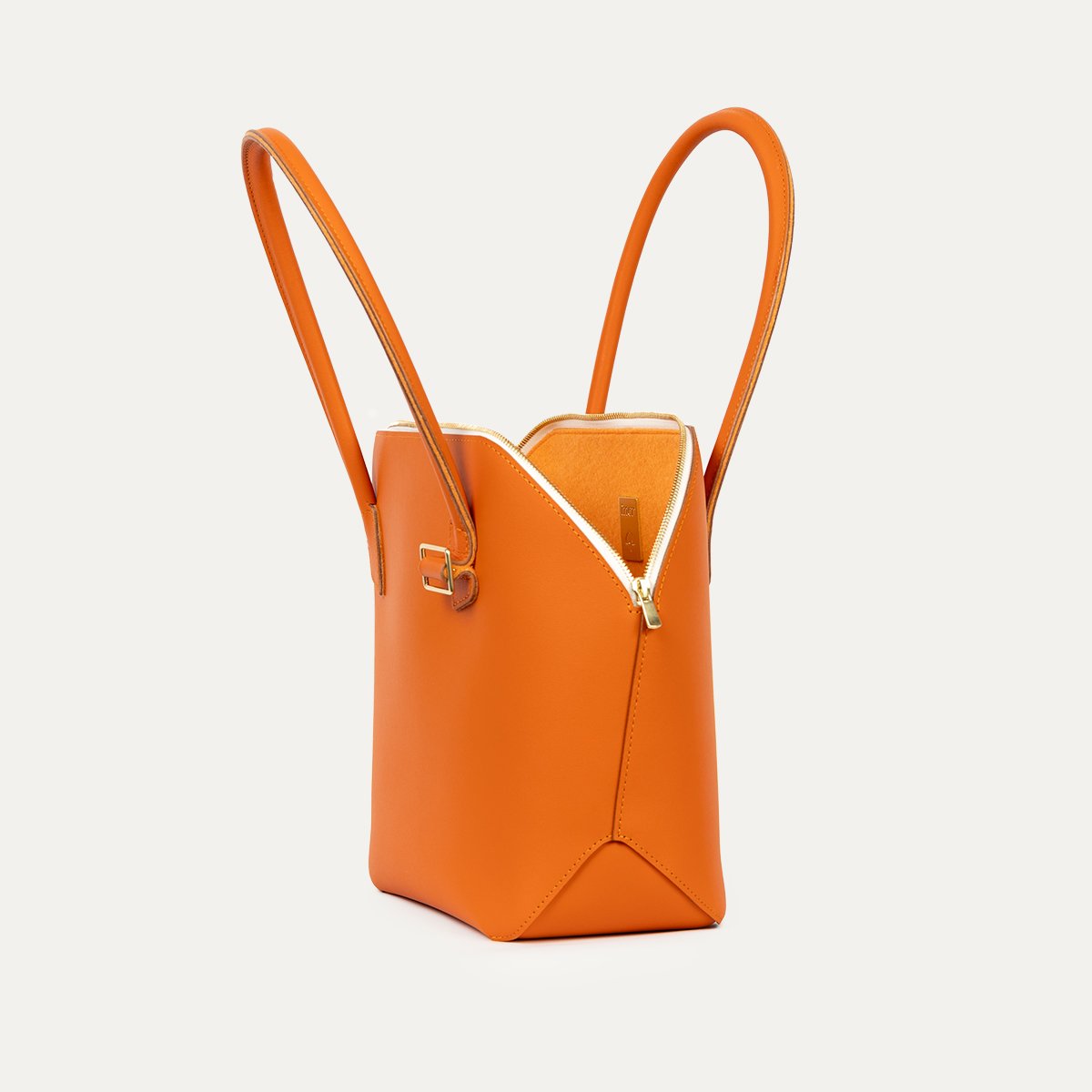 Sac Pecten Minimus INER orange ouvert, vue trois-quarts
