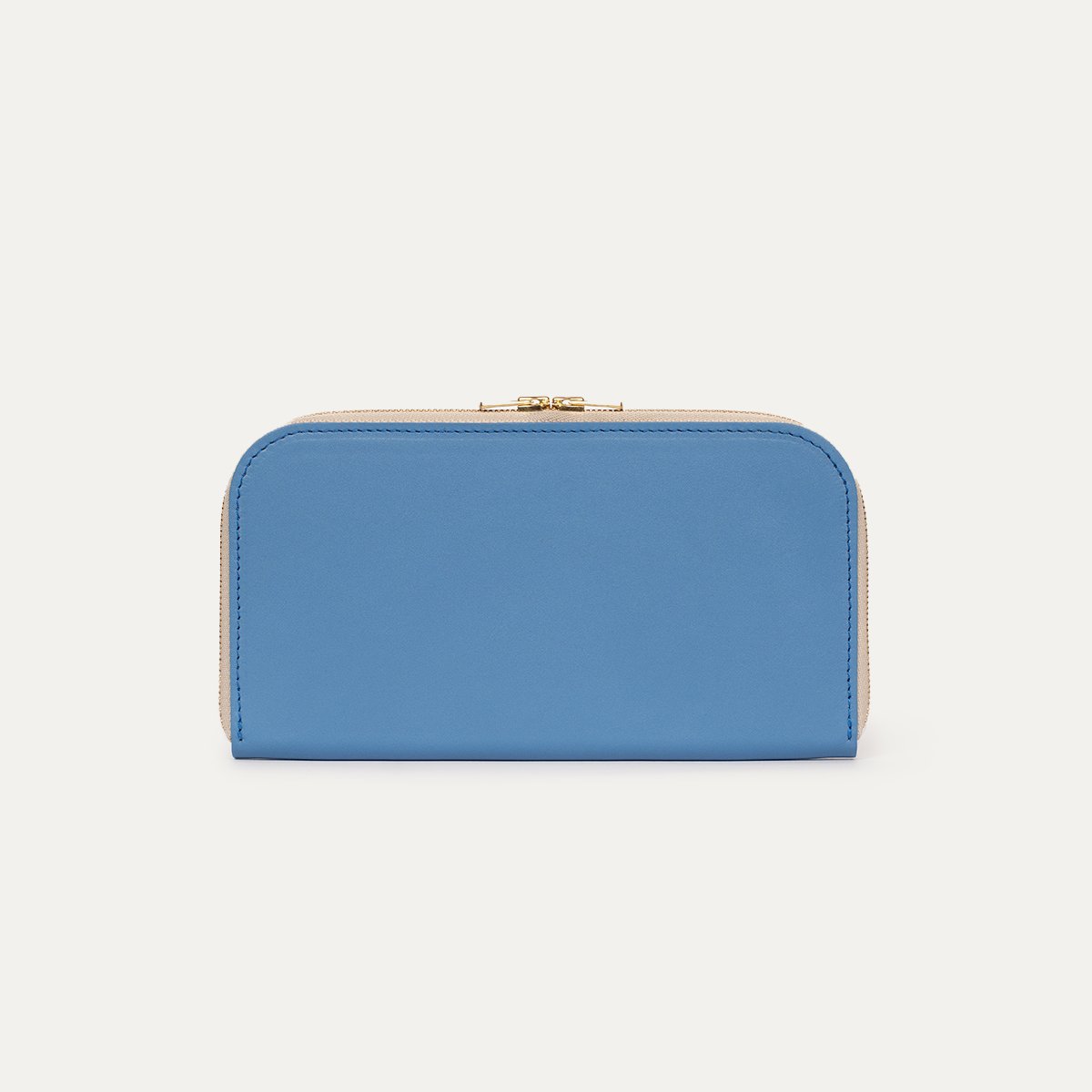 Portefeuille en cuir de veau Intime INER bleu cobalt, vue de face