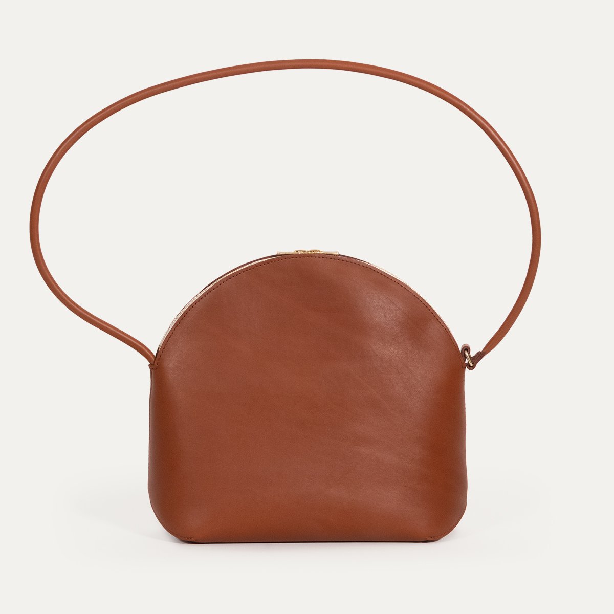 Sac à main Dionaea Épaule INER en cuir de veau fauve, vue de face
