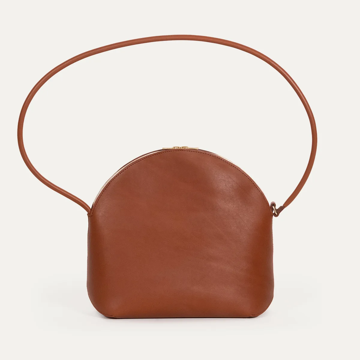 Sac à main Dionaea Épaule INER en cuir de veau fauve, vue de face