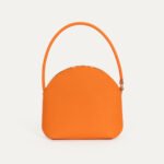 Sac à main en cuir de veau Dionaea Main INER orange, vue de face