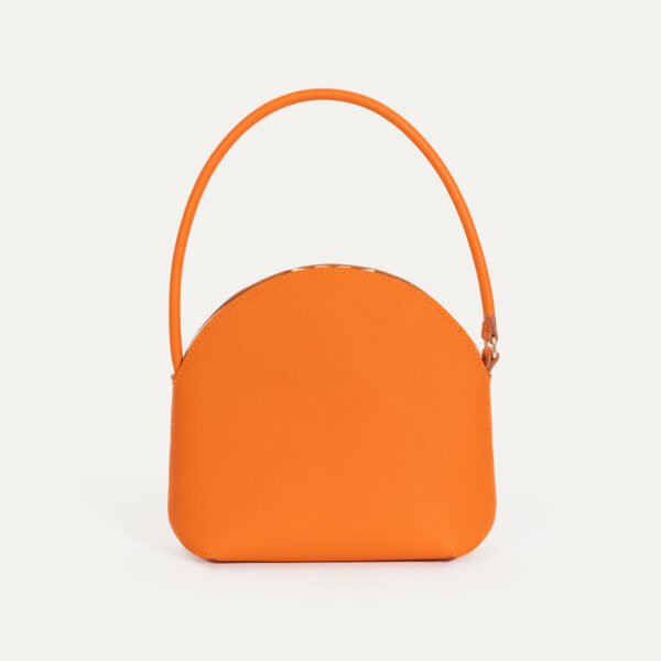 Sac à main en cuir de veau Dionaea Main INER orange, vue de face