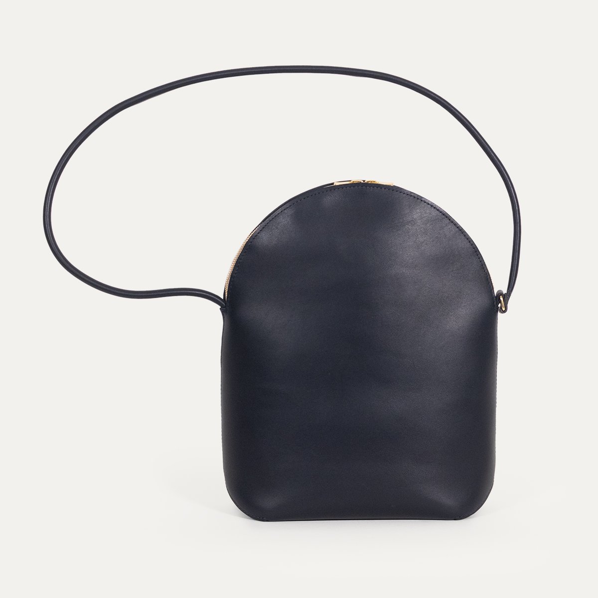 Sac Liminal Épaule INER en cuir de veau marine, vue de face