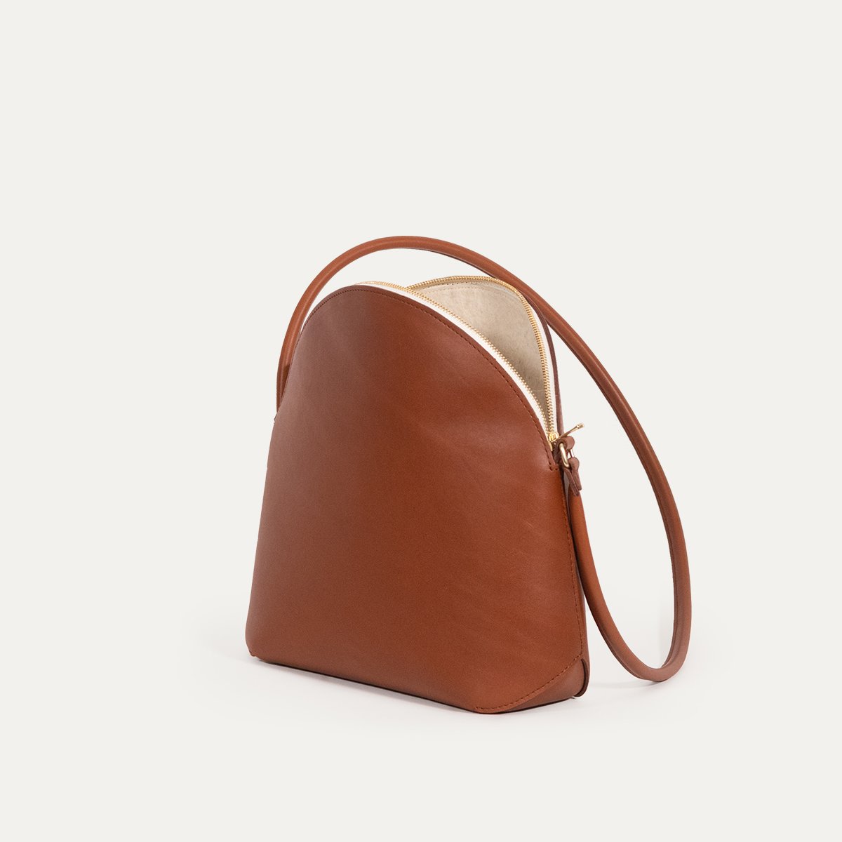 Sac Dionaea Épaule INER fauve ouvert, vue trois-quarts