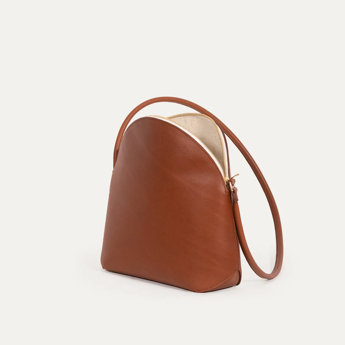 Sac Dionaea Épaule INER fauve ouvert, vue trois-quarts