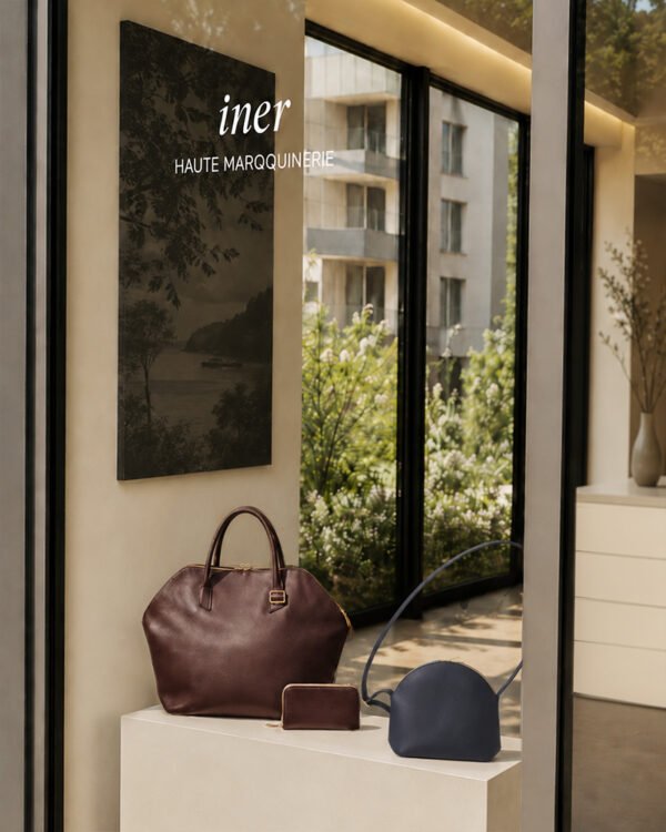 Atelier showroom INER à Strasbourg présentant des créations en cuir de veau